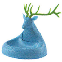 ODEER BLUE STAG Paper Clip Holder + 10 Paper Clips