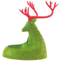 ODEER GREEN STAG Paper Clip Holder + 10 Paper Clips