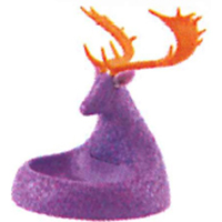 ODEER PURPLE STAG Paper Clip Holder + 10 Paper Clips