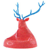 ODEER RED STAG Paper Clip Holder + 10 Paper Clips